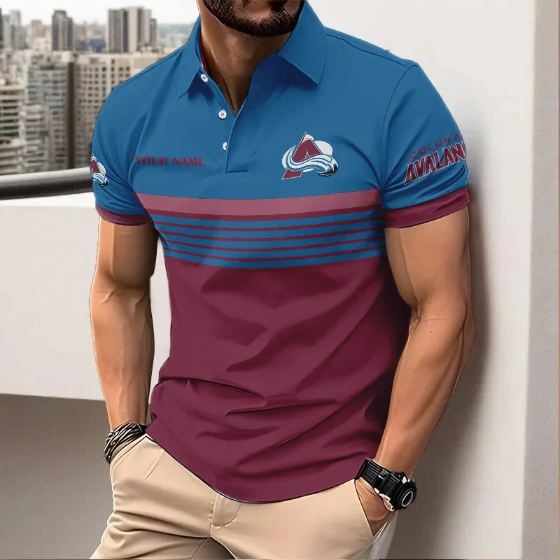 HOT DEAL - NEW CUSTOMIZED NHL05 CAL COLORADO AVALANCHE POLO SHIRT, ZIP POLO SHIRT & T-SHIRTS