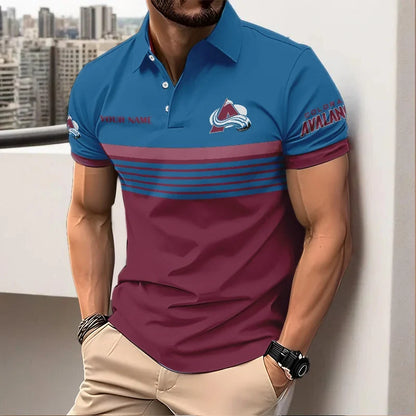 HOT DEAL - NEW CUSTOMIZED NHL05 CAL COLORADO AVALANCHE POLO SHIRT, ZIP POLO SHIRT & T-SHIRTS