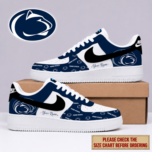 FINAL SALE - NEW CUSTOMIZED NCAA CFH05 PNL PENN STATE NITTANY LIONS AF1 SHOES
