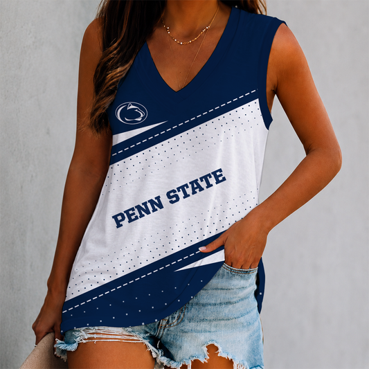 LIMITED EDITION - NEW CUSTOMIZED NCAA CFH05 PNL PENN STATE NITTANY LIONS WOMEN'S V-NECK TANK TOP