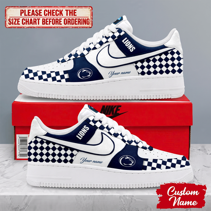 HOT DEAL - NEW CUSTOMIZED NCAA CFH05 PNL PENN STATE NITTANY LIONS AF1 SHOES