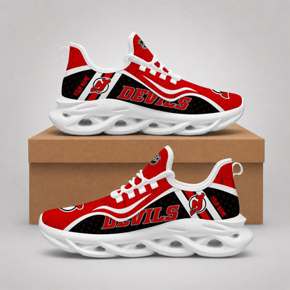 LIMITED EDITION - NEW CUSTOMIZED NHL06 NJD NEW JERSEY DEVILS CLUNKY SNEAKERS