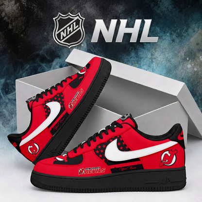 LIMITED EDITION - NEW CUSTOMIZED NHL06 NJD NEW JERSEY DEVILS AF1 SHOES