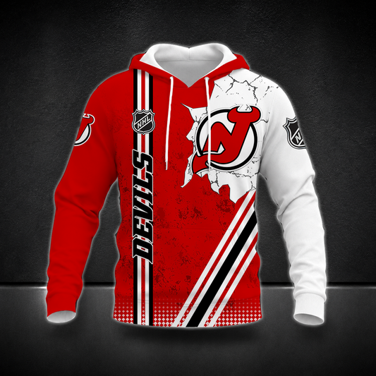 FINAL SALE - NEW CUSTOMIZED NHL06 NJD NEW JERSEY DEVILS T-SHIRT, POLO SHIRT, ZIP POLO SHIRT, SWEATSHIRT, HOODIE & ZIP HOODIE