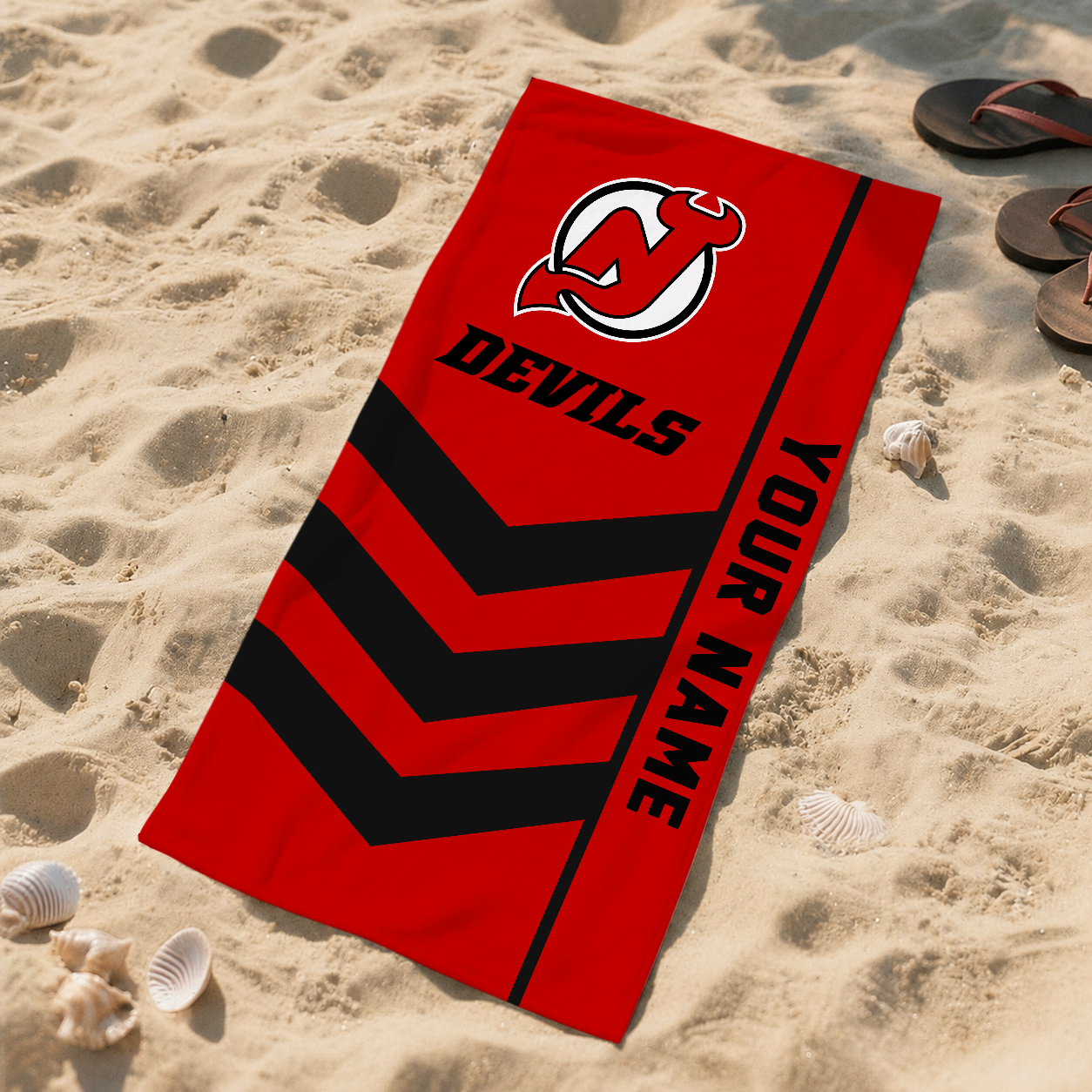 VIRAL EDITION - NEW CUSTOMIZED NHL06 NJD NEW JERSEY DEVILS BEACH TOWEL