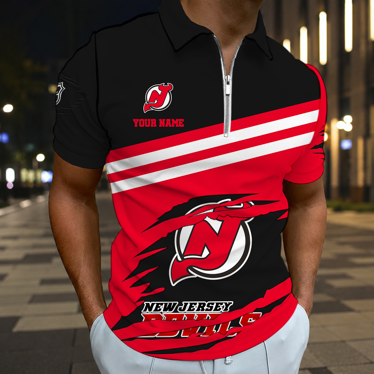 ELITE EDITION - NEW CUSTOMIZED NHL06 NJD NEW JERSEY DEVILS T-SHIRT, POLO SHIRT, ZIP POLO SHIRT, SWEATSHIRT, HOODIE & ZIP HOODIE