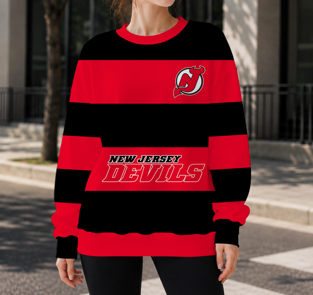 HOT DEAL - NEW CUSTOMIZED NHL06 NJD NEW JERSEY DEVILS UNISEX SWEATSHIRT