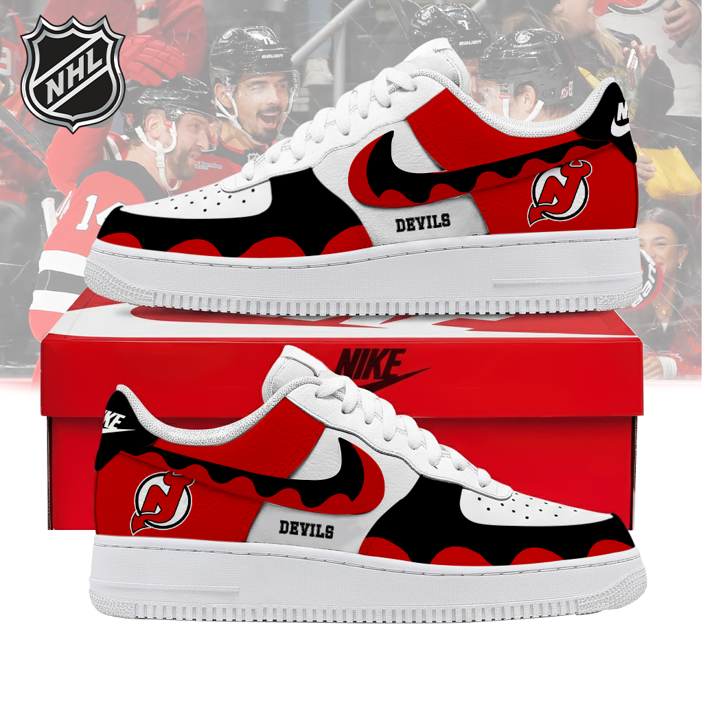 LIMITED EDITION - NEW CUSTOMIZED NHL06 NJD NEW JERSEY DEVILS AF1 SHOES