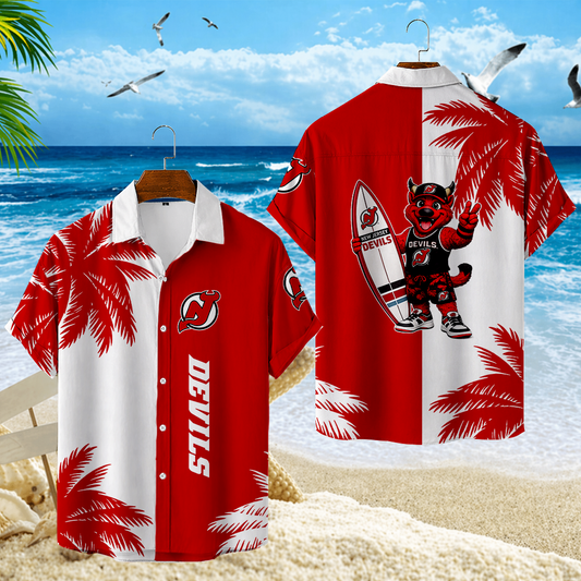 LIMITED EDITION - NEW CUSTOMIZED NHL06 NJD NEW JERSEY DEVILS UNISEX HAWAIIAN SHIRT