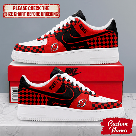 LIMITED EDITION - NEW CUSTOMIZED NHL06 NJD NEW JERSEY DEVILS AF1 SHOES