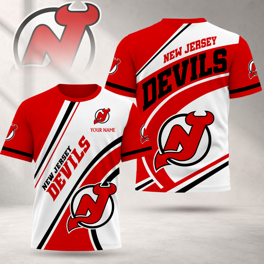FLASH SALE - NEW CUSTOMIZED NHL06 NJD NEW JERSEY DEVILS T-SHIRT, POLO SHIRT, ZIP POLO SHIRT, SWEATSHIRT, HOODIE & ZIP HOODIE