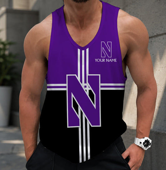 FLASH SALE - NEW CUSTOMIZED NCAA CFH06 NOW NORTHWESTERN WILDCATS UNISEX TANK TOP
