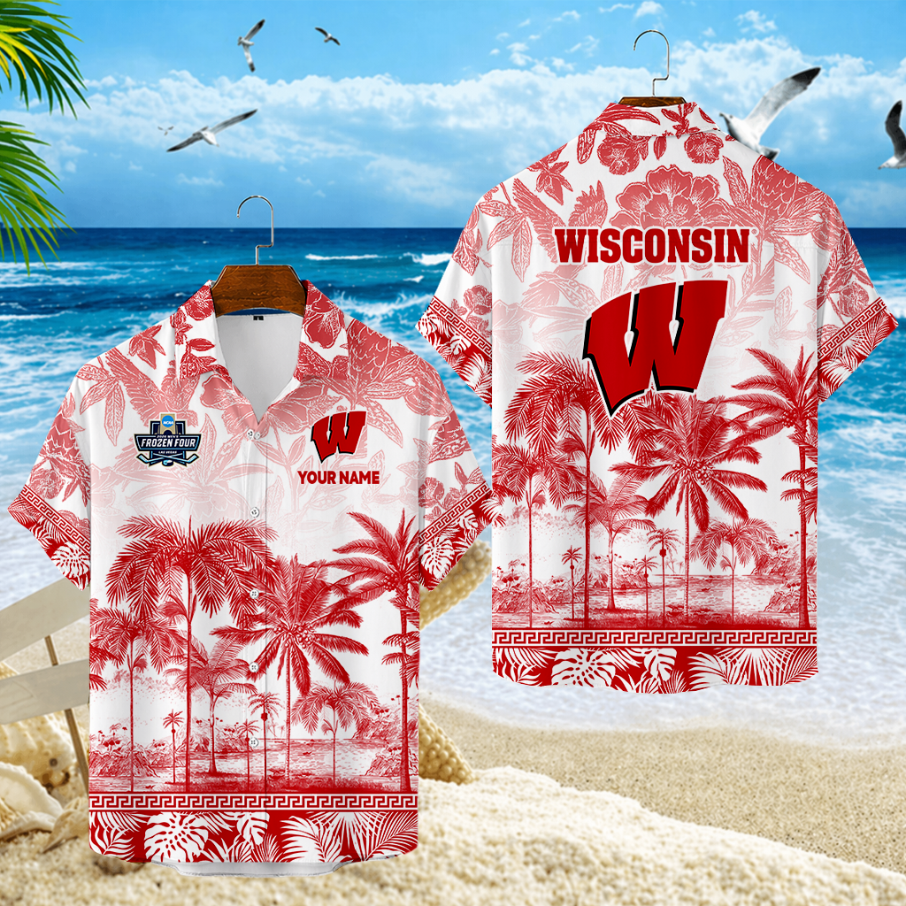 FINAL SALE - NEW CUSTOMIZED MFF06 WSB WISCONSIN BADGERS UNISEX HAWAIIAN SHIRT