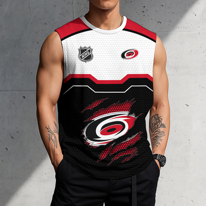 LIMITED EDITION - NEW CUSTOMIZED NHL07 CLH CAROLINA HURRICANES MEN'S GYM SHIRT