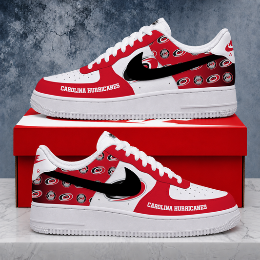 FINAL SALE - NEW CUSTOMIZED NHL07 CLH CAROLINA HURRICANES AF1 SHOES
