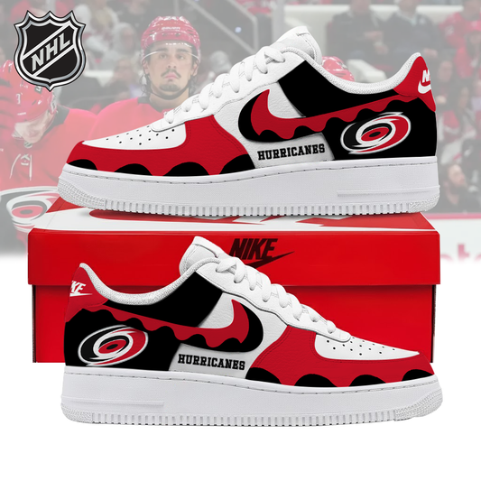 LIMITED EDITION - NEW CUSTOMIZED NHL07 CLH CAROLINA HURRICANES AF1 SHOES