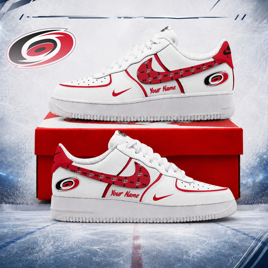 LIMITED EDITION - NEW CUSTOMIZED NHL07 CLH CAROLINA HURRICANES AF1 SHOES