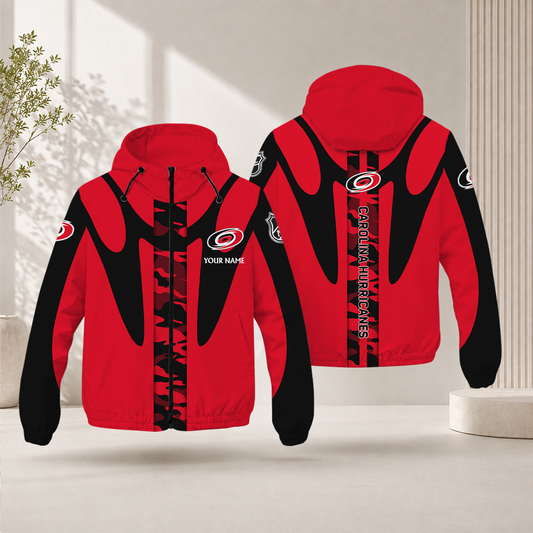 LIMITED EDITION - NEW CUSTOMIZED NHL07 CLH CAROLINA HURRICANES WINDBREAKER JACKET