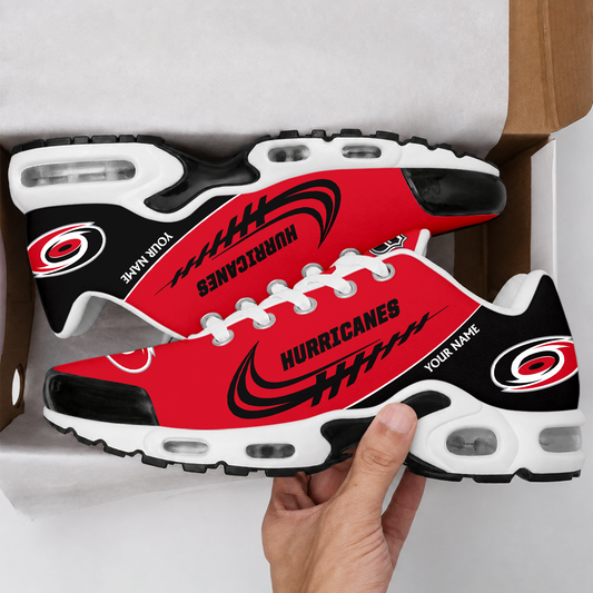 FINAL SALE - NEW CUSTOMIZED NHL07 CLH CAROLINA HURRICANES AIR MAX PLUS SNEAKERS