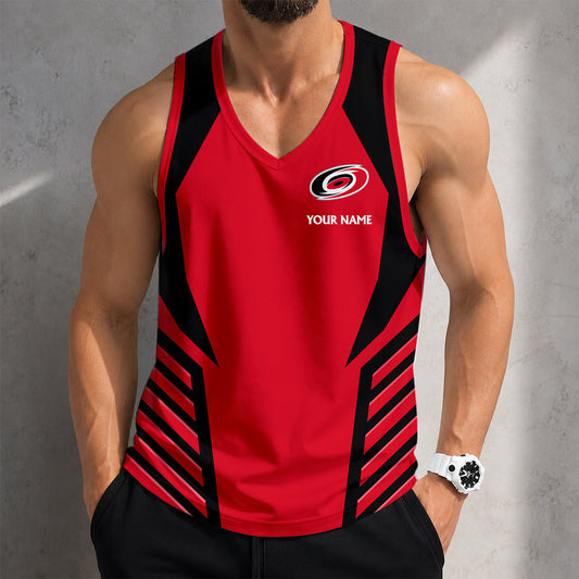 LIMITED EDITION - NEW CUSTOMIZED NHL07 CLH CAROLINA HURRICANES MEN'S TANK TOP