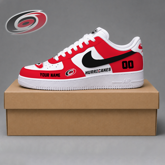 VIRAL EDITION - NEW CUSTOMIZED NHL07 CLH CAROLINA HURRICANES AF1 SHOES