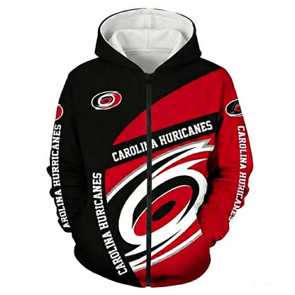 FINAL SALE - NEW CUSTOMIZED NHL07 CLH CAROLINA HURRICANES T-SHIRT, POLO SHIRT, ZIP POLO SHIRT, SWEATSHIRT, HOODIE & ZIP HOODIE