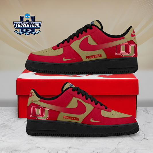 FINAL SALE - NEW CUSTOMIZED NCAA MFF07 DEP DENVER PIONEERS AF1 SHOES