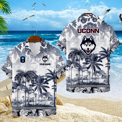 SPECIAL EDITION - NEW CUSTOMIZED CFH07 UCH UCONN HUSKIES UNISEX HAWAIIAN SHIRT
