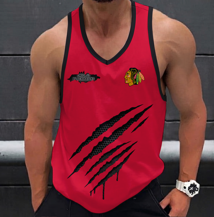 LIMITED EDITION - NEW CUSTOMIZED NHL08 CBH CHICAGO BLACKHAWKS UNISEX TANK TOP