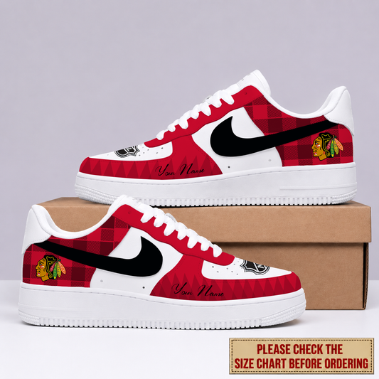 LIMITED EDITION - NEW CUSTOMIZED NHL08 CBH CHICAGO BLACKHAWKS AF1 SHOES