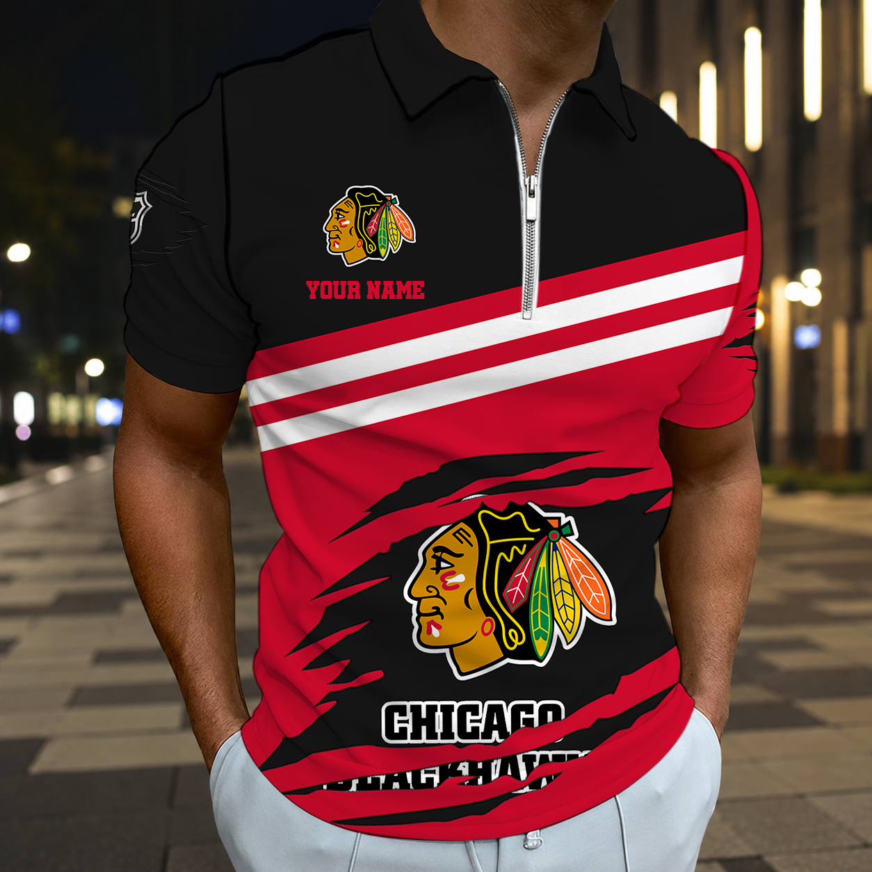 ELITE EDITION - NEW CUSTOMIZED NHL08 CBH CHICAGO BLACKHAWKS T-SHIRT, POLO SHIRT, ZIP POLO SHIRT, SWEATSHIRT, HOODIE & ZIP HOODIE