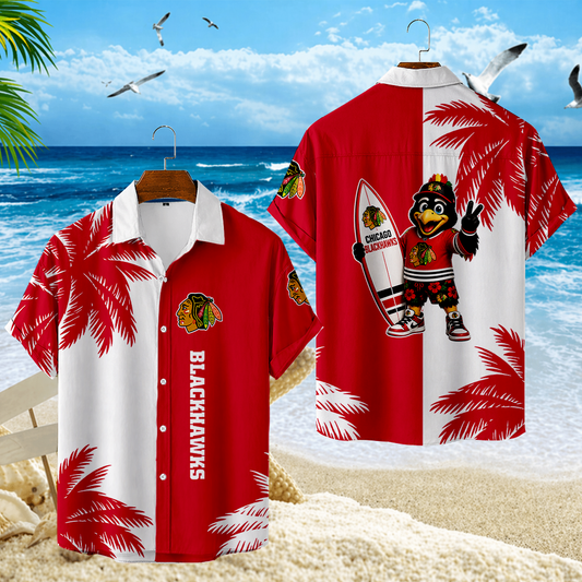 LIMITED EDITION - NEW CUSTOMIZED NHL08 CBH CHICAGO BLACKHAWKS UNISEX HAWAIIAN SHIRT