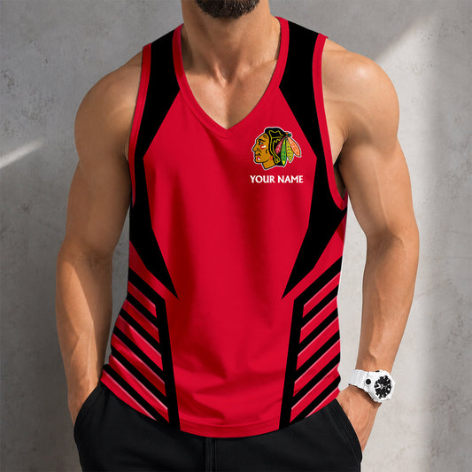 LIMITED EDITION - NEW CUSTOMIZED NHL08 CBH CHICAGO BLACKHAWKS MEN'S TANK TOP