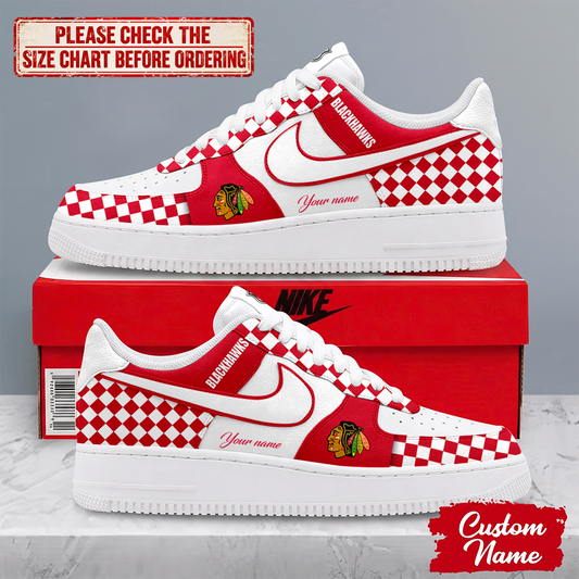 LIMITED EDITION - NEW CUSTOMIZED NHL08 CBH CHICAGO BLACKHAWKS AF1 SHOES