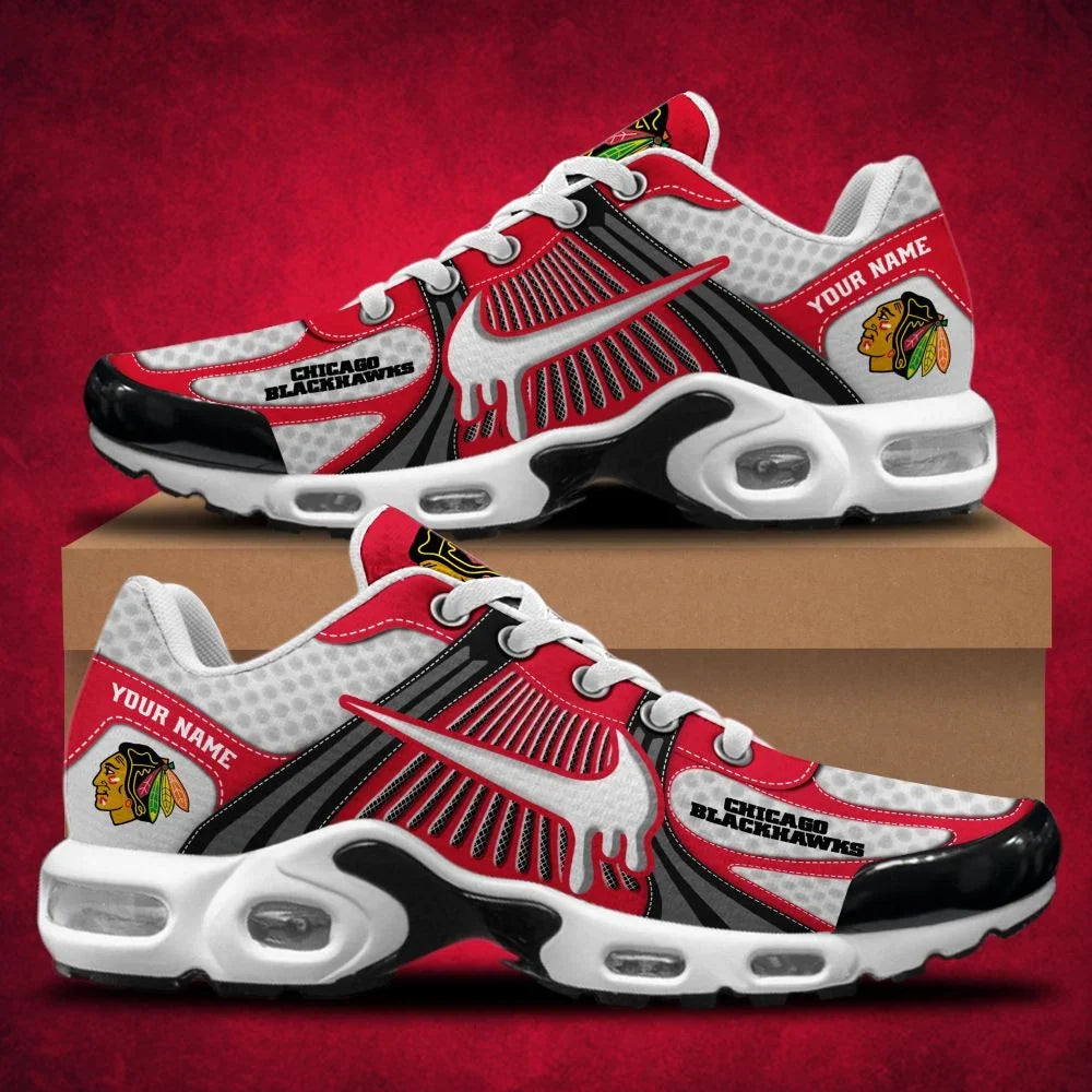 HOT DEAL - NEW CUSTOMIZED NHL08 CBH CHICAGO BLACKHAWKS AIR MAX PLUS SNEAKERS