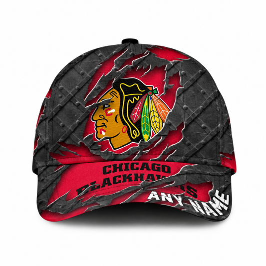 SPECIAL EDITION - NEW CUSTOMIZED NHL08 CBH CHICAGO BLACKHAWKS CLASSIC CAP
