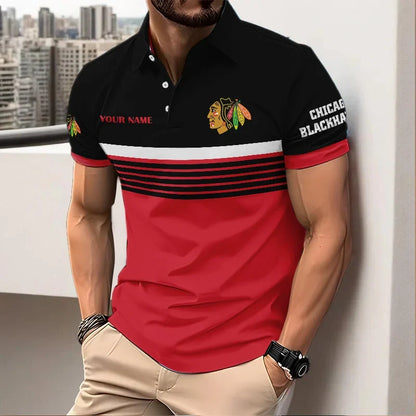 HOT DEAL - NEW CUSTOMIZED NHL08 CBH CHICAGO BLACKHAWKS POLO SHIRT, ZIP POLO SHIRT & T-SHIRTS