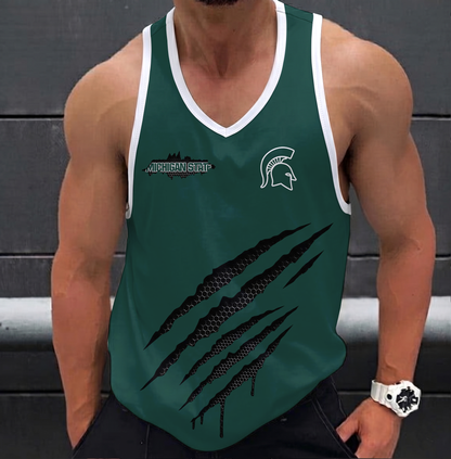 VIRAL EDITION - NEW CUSTOMIZED NCAA MFF08 MSS MICHIGAN STATE SPARTANS UNISEX TANK TOP