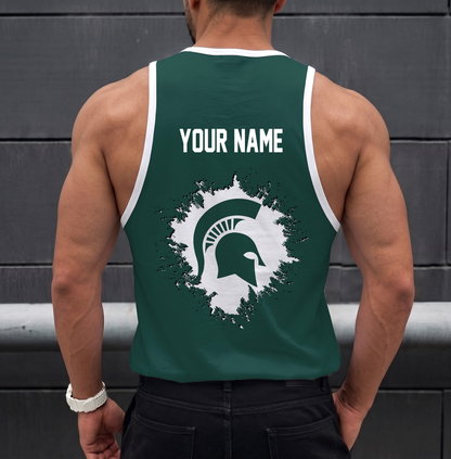 VIRAL EDITION - NEW CUSTOMIZED NCAA MFF08 MSS MICHIGAN STATE SPARTANS UNISEX TANK TOP