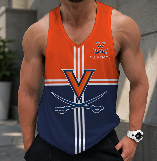 FLASH SALE - NEW CUSTOMIZED NCAA CFH08 VIC VIRGINIA CAVALIERS UNISEX TANK TOP