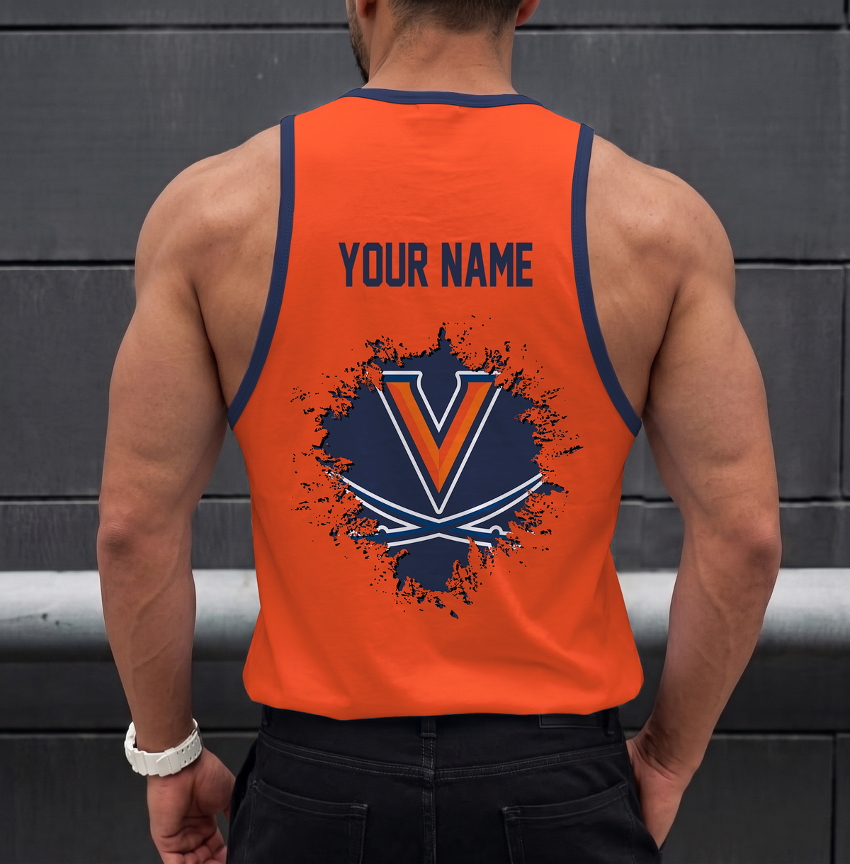 ELITE EDITION - NEW CUSTOMIZED NCAA CFH08 VIC VIRGINIA CAVALIERS UNISEX TANK TOP