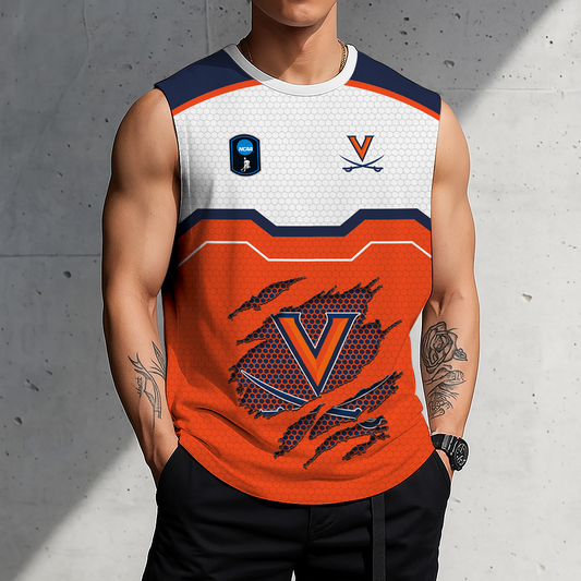 FLASH SALE - NEW CUSTOMIZED NCAA CFH08 VIC VIRGINIA CAVALIERS MEN'S GYM SHIRT