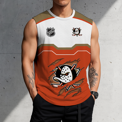 LIMITED EDITION - NEW CUSTOMIZED NHL09 AHD ANAHEIM DUCKS MEN'S GYM SHIRT