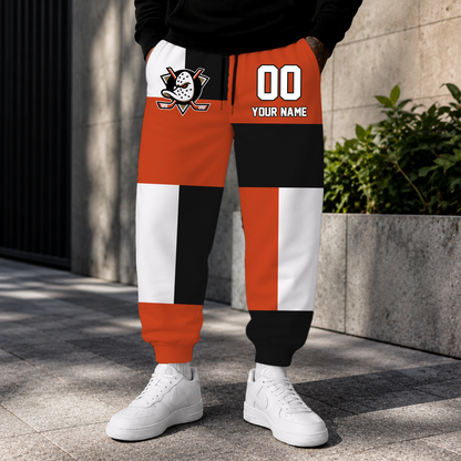 VIRAL EDITION - NEW CUSTOMIZED NHL09 AHD ANAHEIM DUCKS SWEATPANTS
