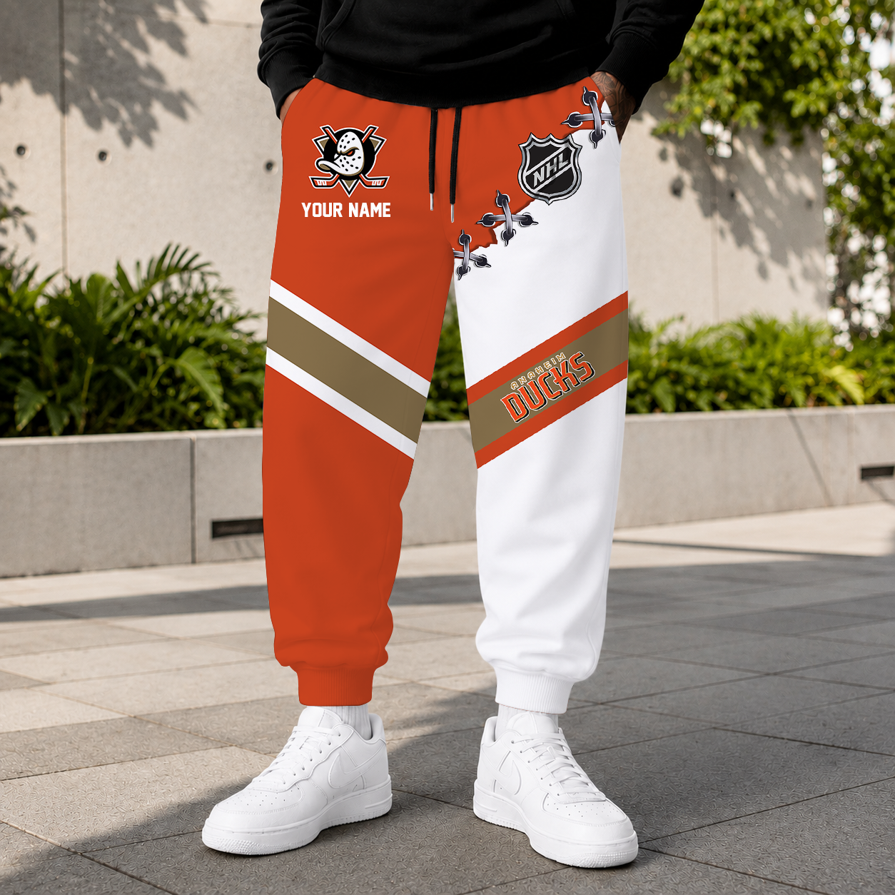 HOT DEAL - NEW CUSTOMIZED NHL09 AHD ANAHEIM DUCKS SWEATPANTS