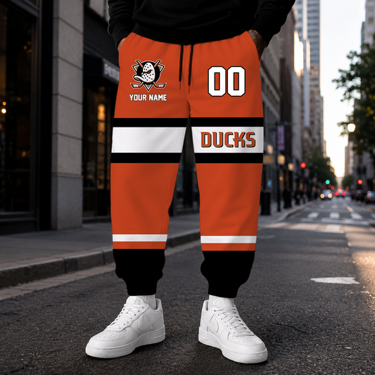 HOT DEAL - NEW CUSTOMIZED NHL09 AHD ANAHEIM DUCKS SWEATPANTS