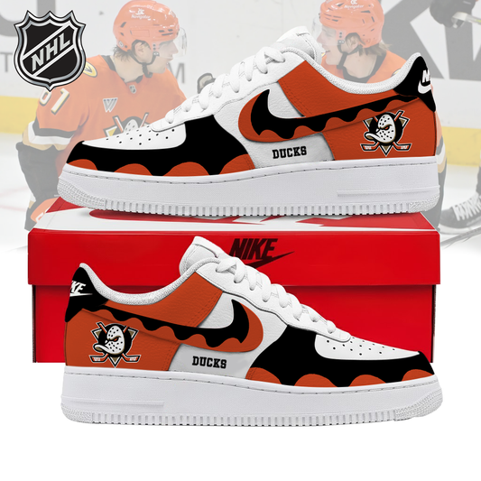 LIMITED EDITION - NEW CUSTOMIZED NHL09 AHD ANAHEIM DUCKS AF1 SHOES