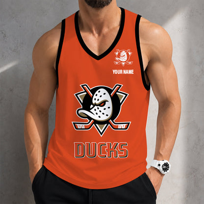 VIRAL EDITION - NEW CUSTOMIZED NHL09 AHD ANAHEIM DUCKS MEN'S TANK TOP