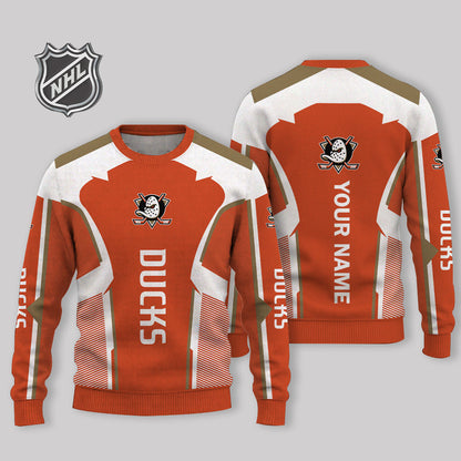 FINAL SALE - NEW CUSTOMIZED NHL09 AHD ANAHEIM DUCKS UGLY SWEATER