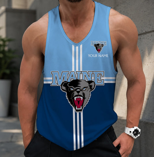 FLASH SALE - NEW CUSTOMIZED NCAA MFF09 MBB MAINE BLACK BEARS UNISEX TANK TOP